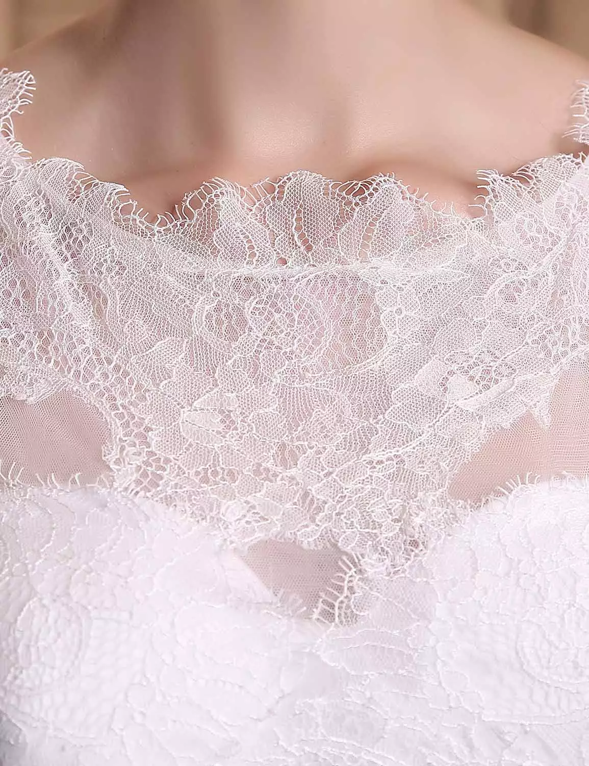 Brautkleid Hochzeitskleid A-Linie Ivory / Elfenbein
